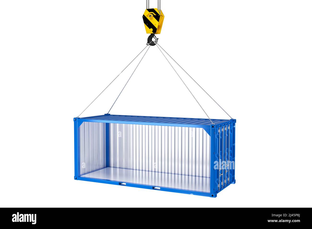 Blue building containers, cargo containers, residential containers. 3d render Stock Photo