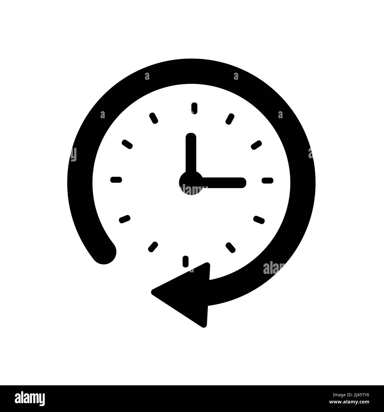Clock instrument with arrow design, Time tool watch second deadline measure countdown and object theme Vector illustration Stock Vector