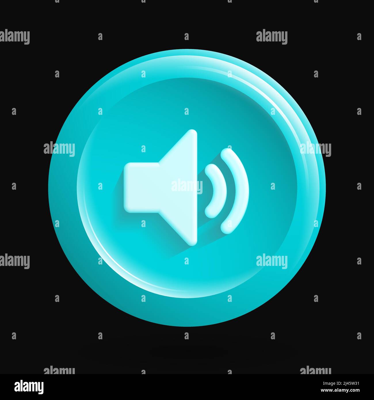 Sound On Isolated Round Icon. Vector illustration Stock Vector