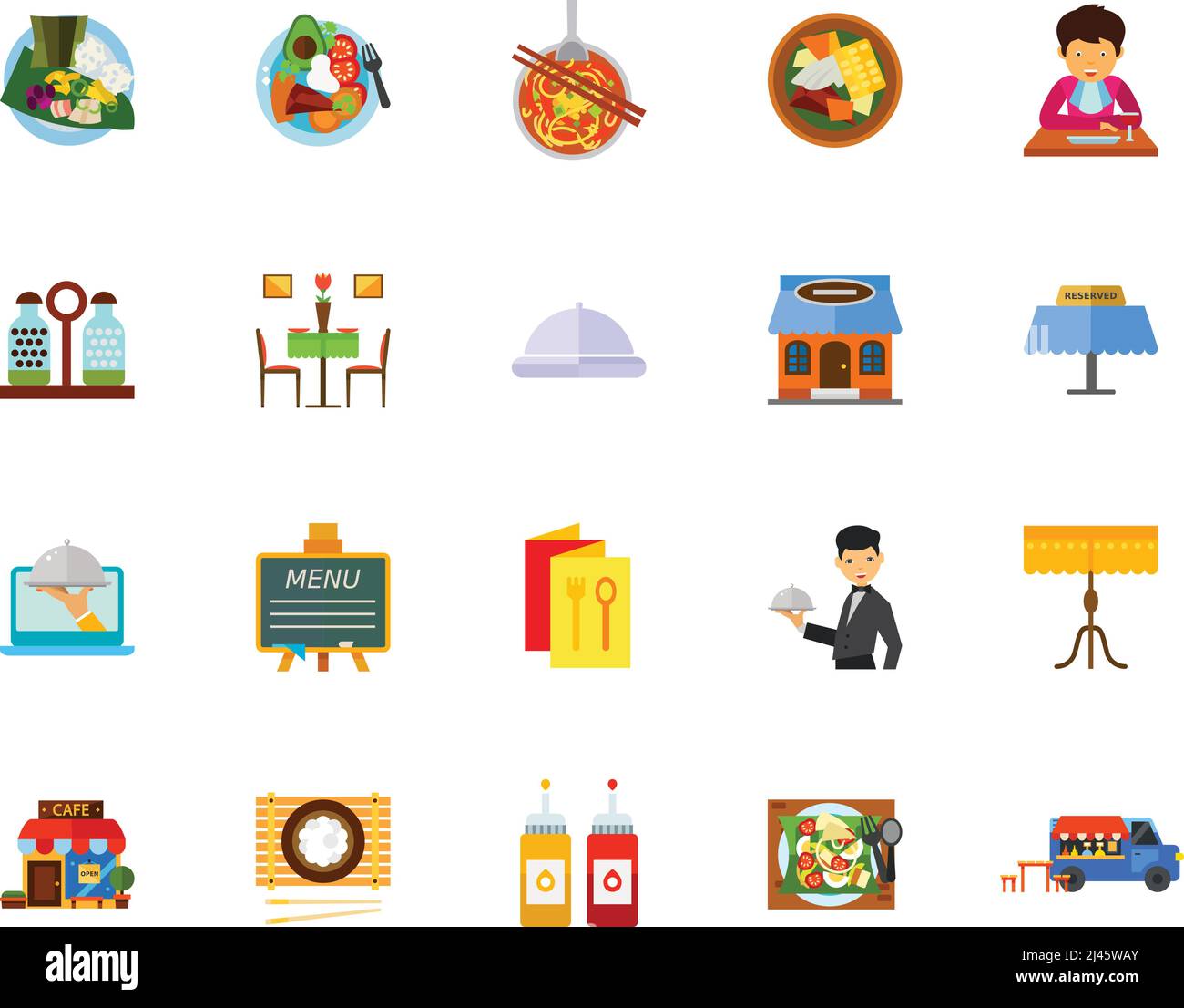 Cafe icon set. Can be used for topics like vegetarian food, restaurant ...