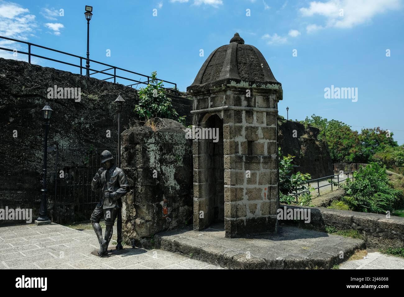 Fort Santiago in Intramuros, Manila, Philippines. The defense fortress is located in Intramuros, the walled city of Manila. Stock Photo