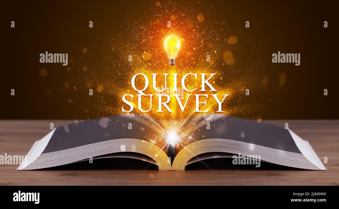 Educational inscription coming out from an open book Stock Photo - Alamy
