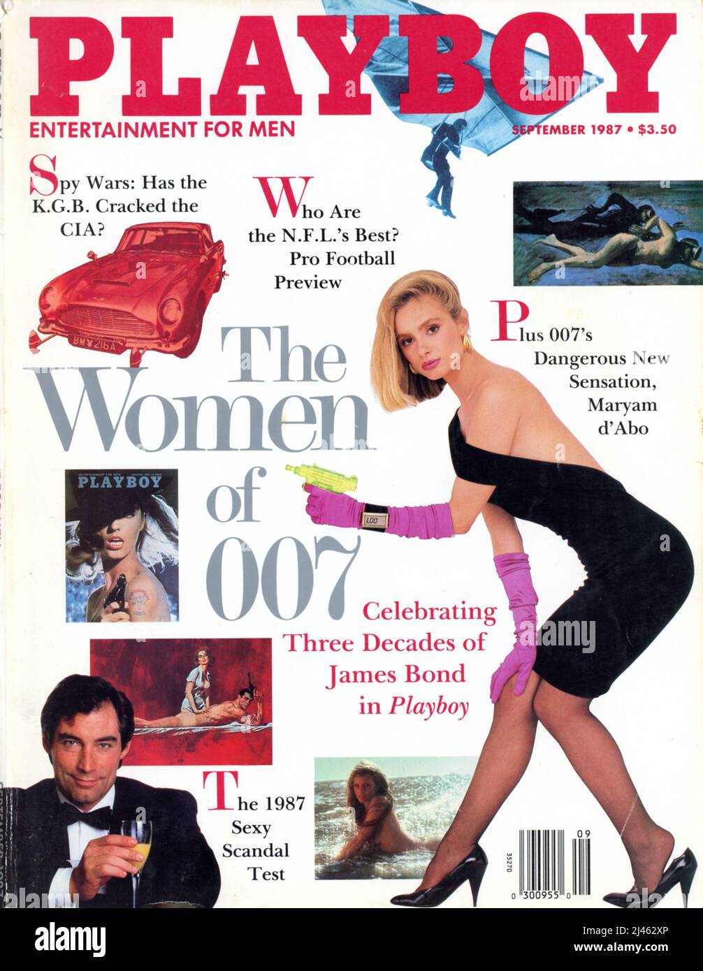 Vintage September 1987 'Playboy' Magazine Cover, USA Stock Photo