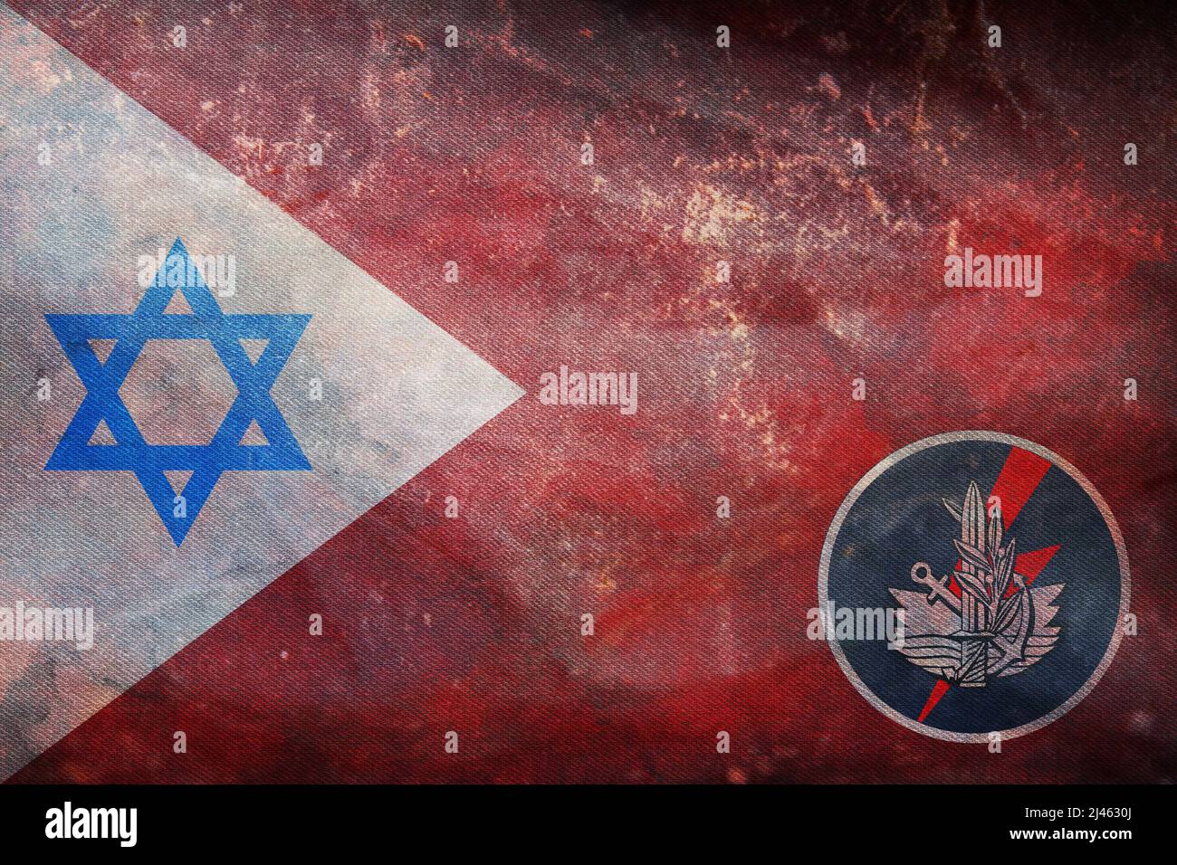 Top view of flag IDF Computer Service Directorate, Israel. retro flag ...