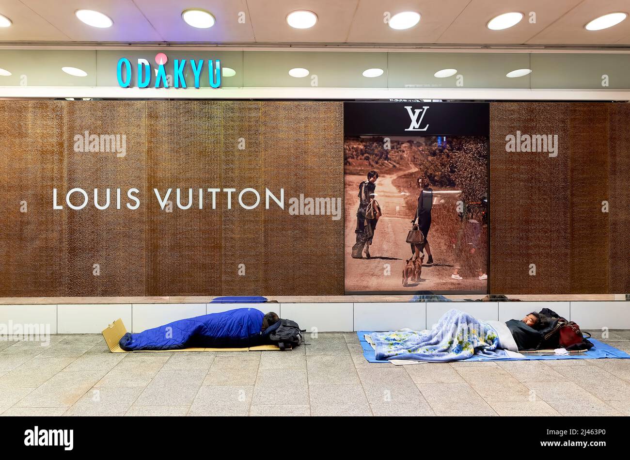 Japan. Tokyo. Homeless in Asakusa Stock Photo