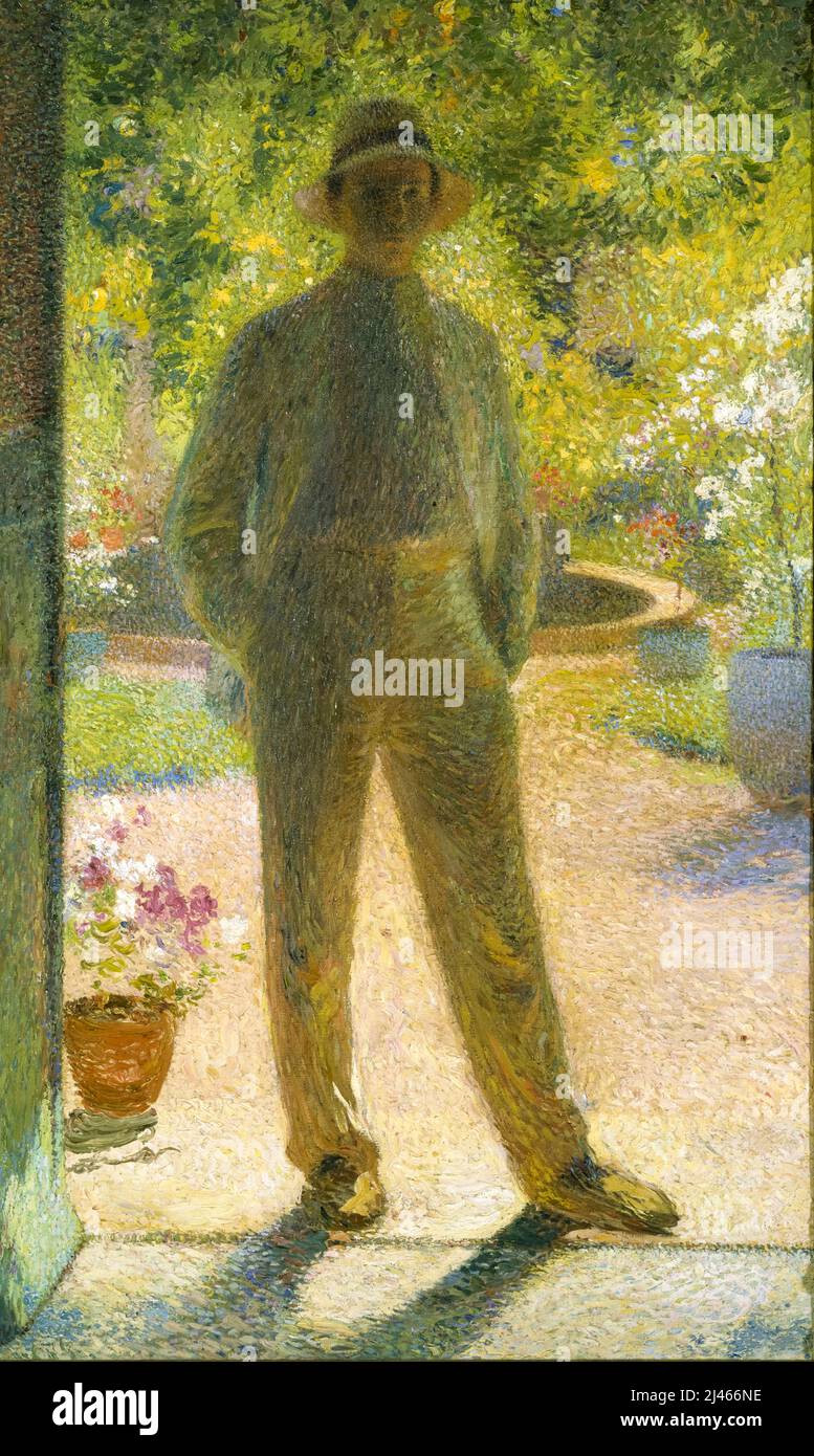 Henri Martin, Jacques Martin-Ferrières, (1893-1972), à Marquayrol, (the Artist's Son), portrait painting in oil on canvas, 1910 Stock Photo