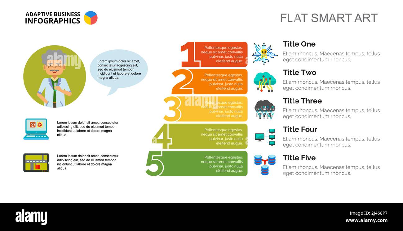 Five steps process chart slide template. Business data. Stage, diagram ...
