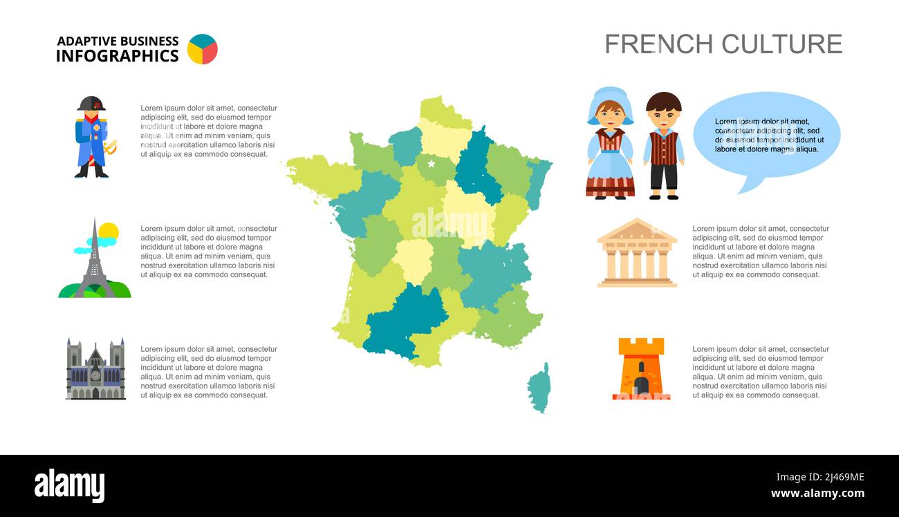French culture process chart. Business data. Eifel Tower, sight, design. Creative concept for infographic, templates, presentation. Can be used for to Stock Vector