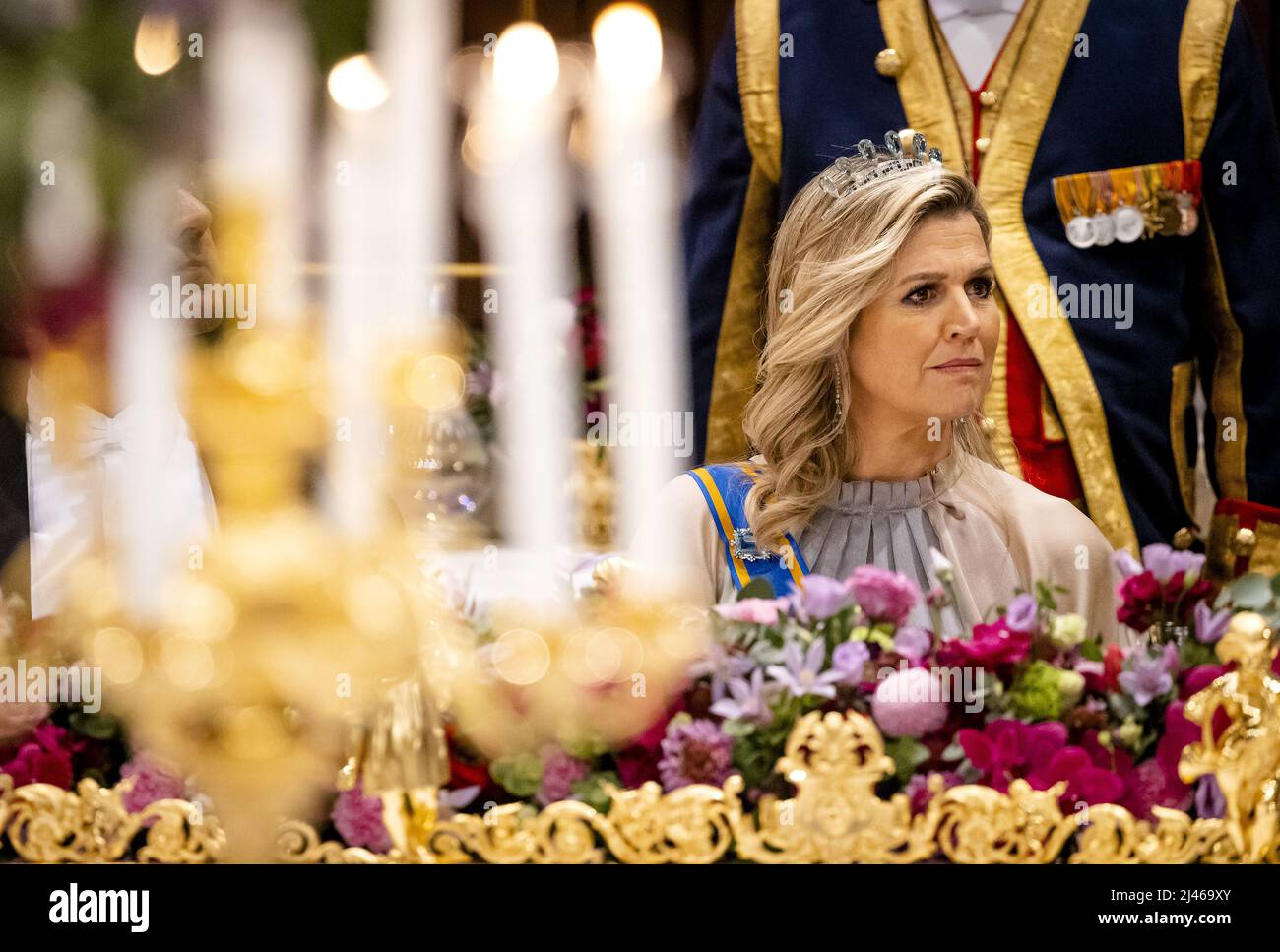 2022-04-05 20:25:15 AMSTERDAM - Queen Maxima during the state banquet ...