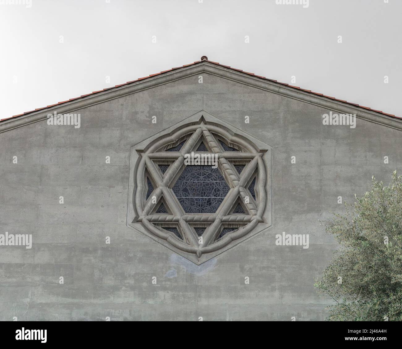 Close up of the Star of David on  a Synagogue. Stock Photo