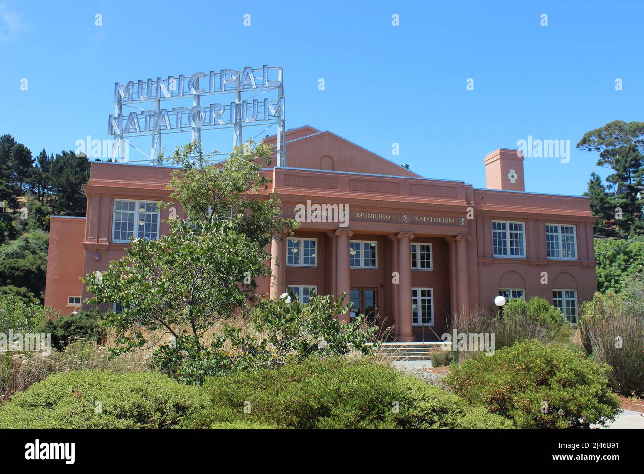 The Plunge, Municipal Natatorium, Point Richmond, California Stock Photo