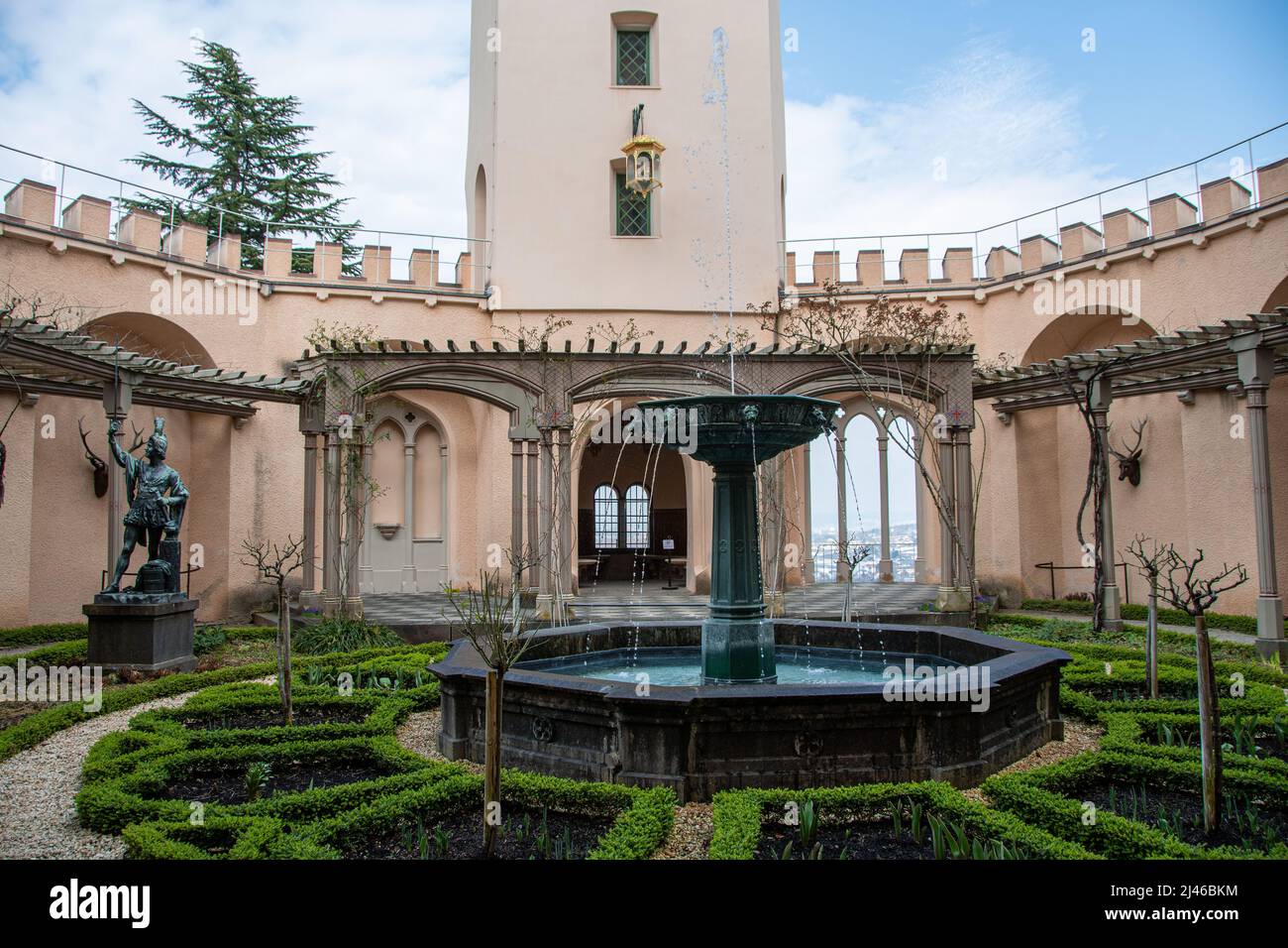 Koblenz, Germany 20 March 2022, The pergola garden of Stolzenfels