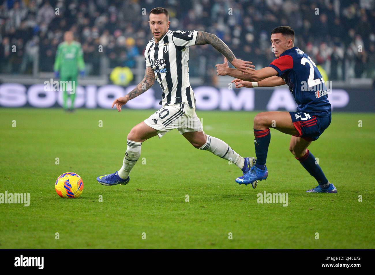 Short Juventus Match Worn – 33 Bernardeschi, Serie A 2017/18, Porté