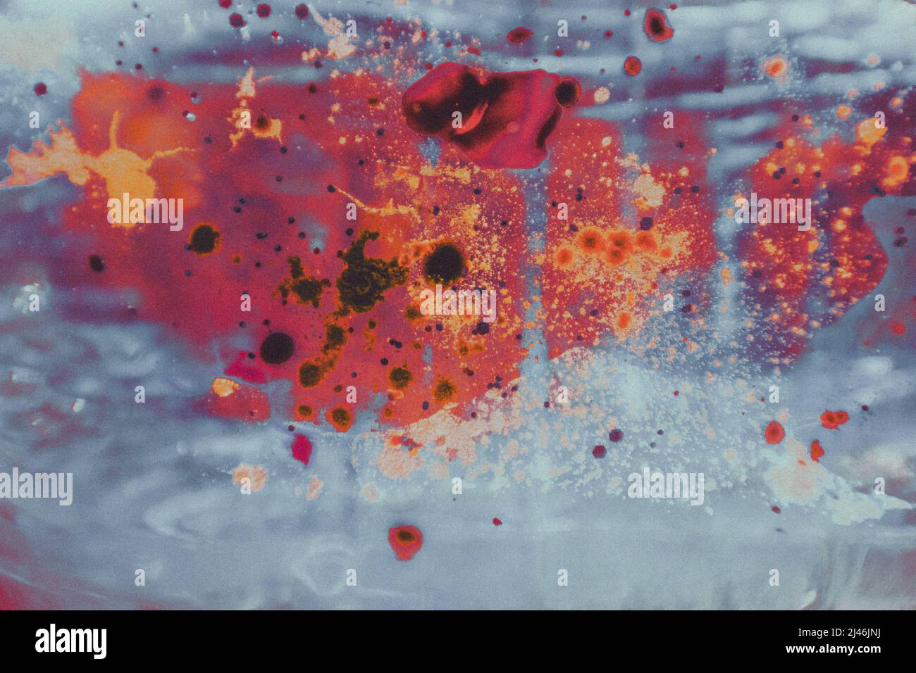 Abstract blue background black splash Stock Photo
