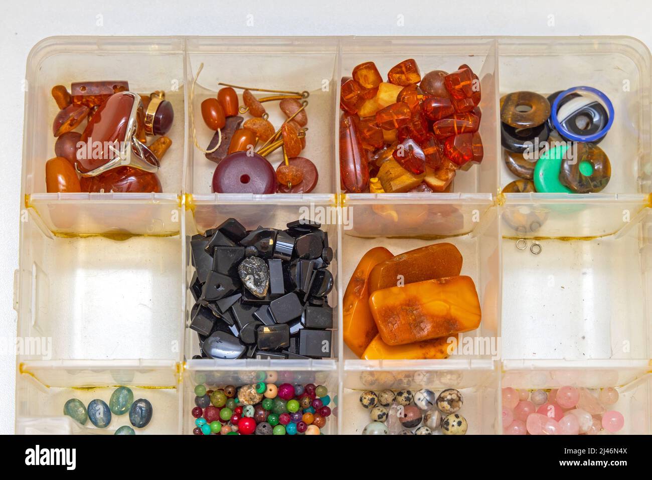 Amber Gem Stones Semi Precious Jewellery Craft Material Tray Stock