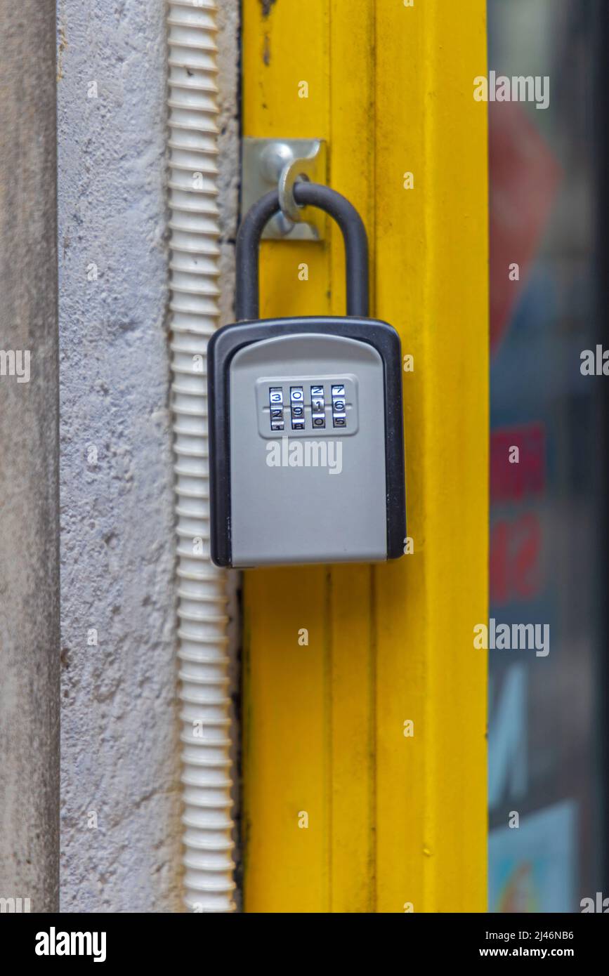 Key Lock Box With Four Combination Numbers Safety Stock Photo Alamy
