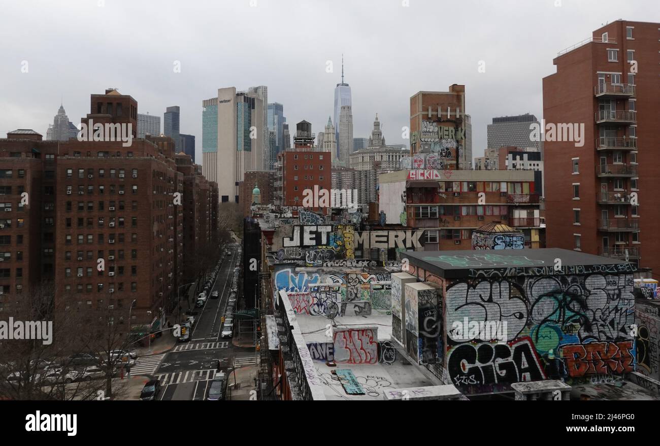 Lower east side new york graffiti hi-res stock photography and 
