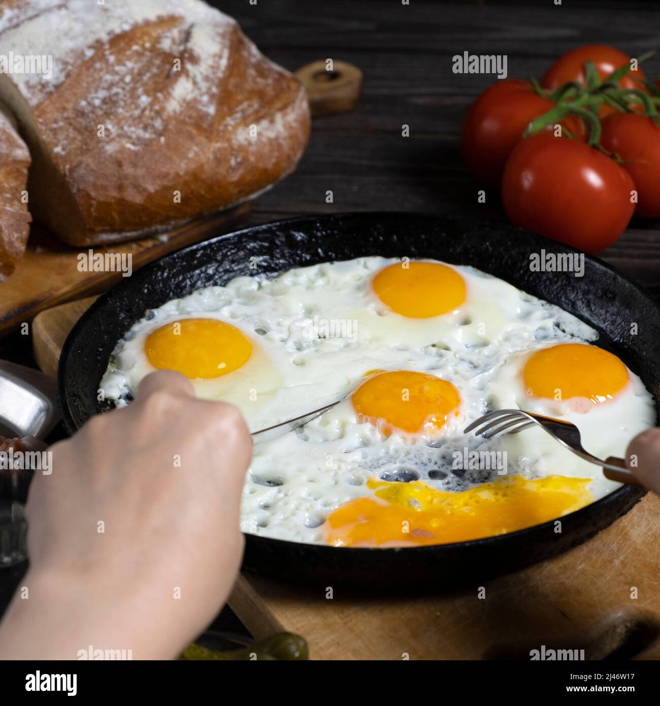 Female knife fork hands hi-res stock photography and images - Alamy