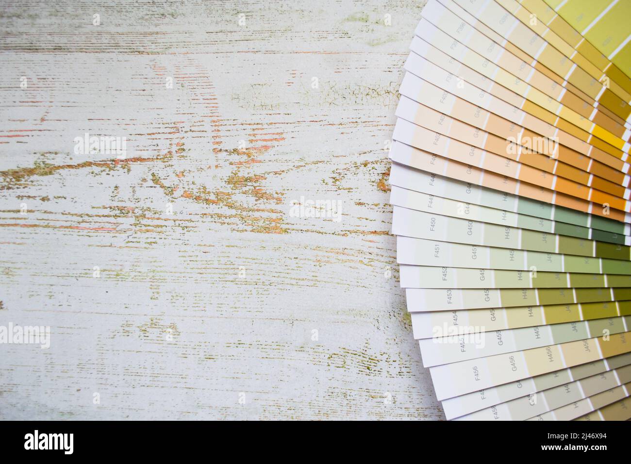 Paper Fan paint samples interior design wall painting natural Colors