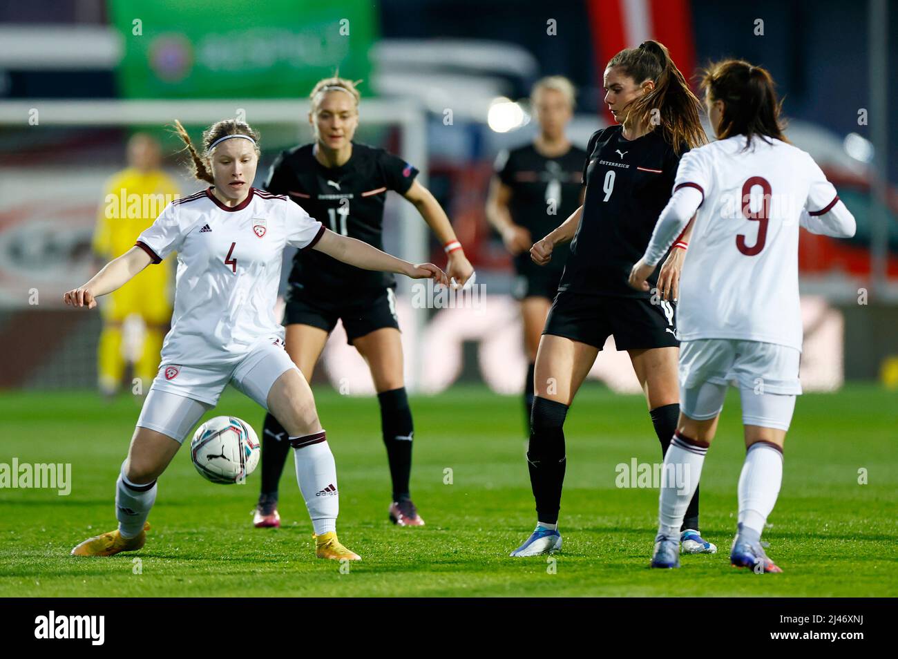 Soccer Football - FIFA Women's World Cup - UEFA Qualifiers - Group D -  Austria v Latvia - SC Wiener Neustadt, Wiener Neustadt, Austria - April 12,  2022 Latvia's Selga Vitmore in