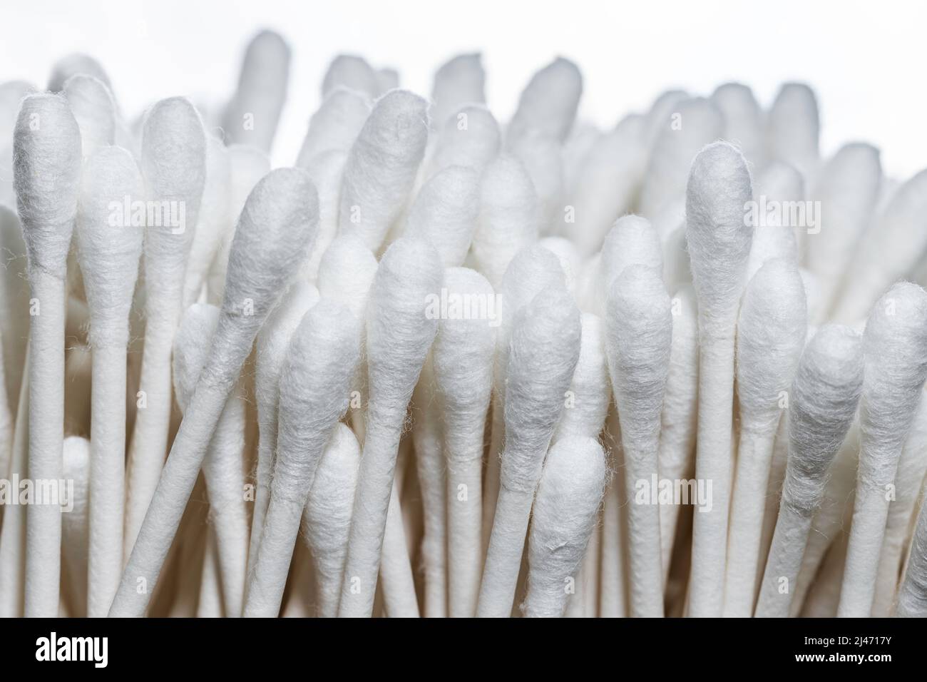 Cotton swabs, close up view. Stock Photo