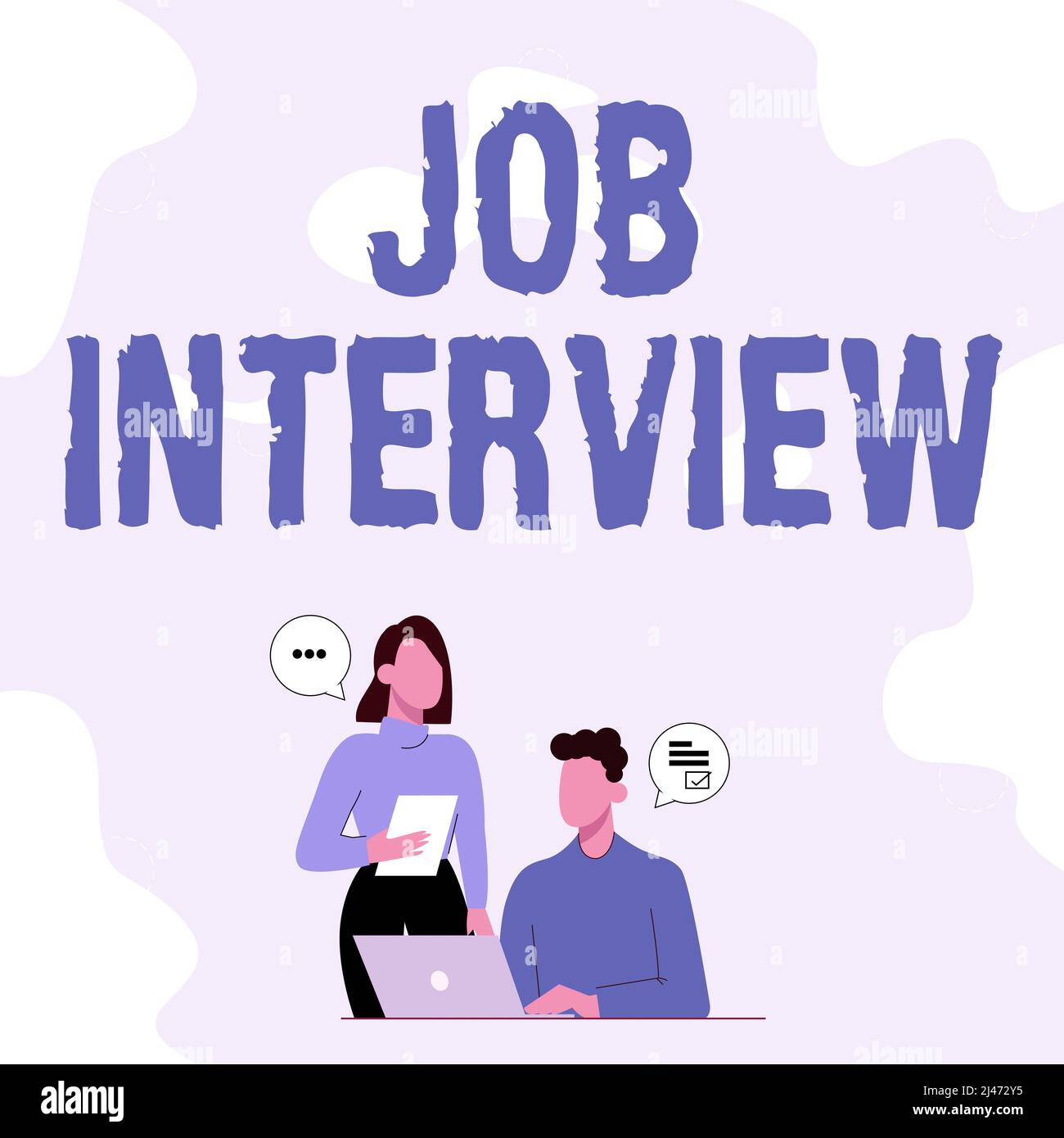 Hand writing sign Job Interview. Concept meaning Assessment Questions ...
