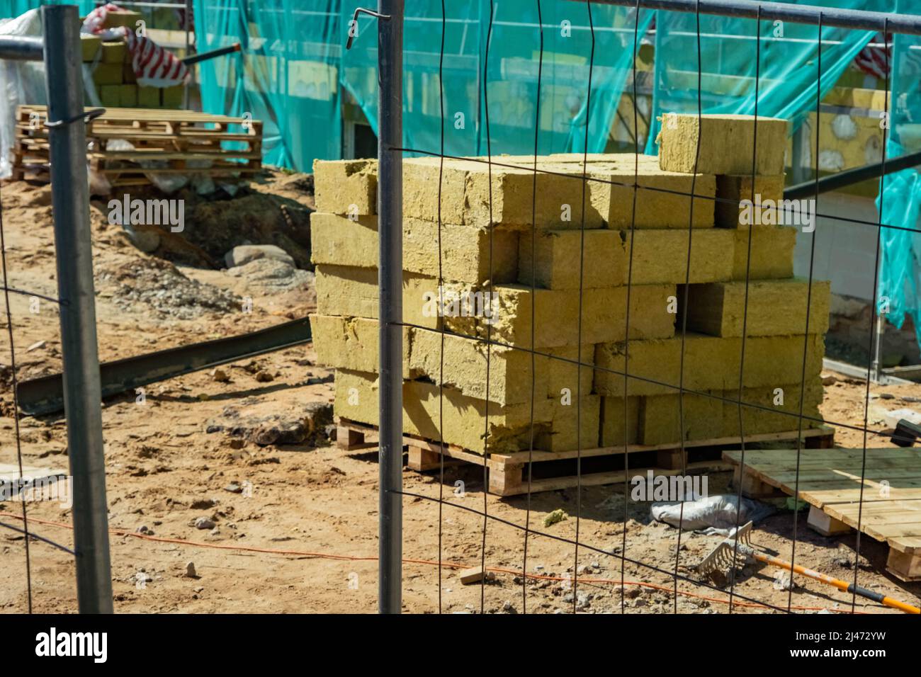 Thermal insulation material, rock wool. Thermal roof insulation layer