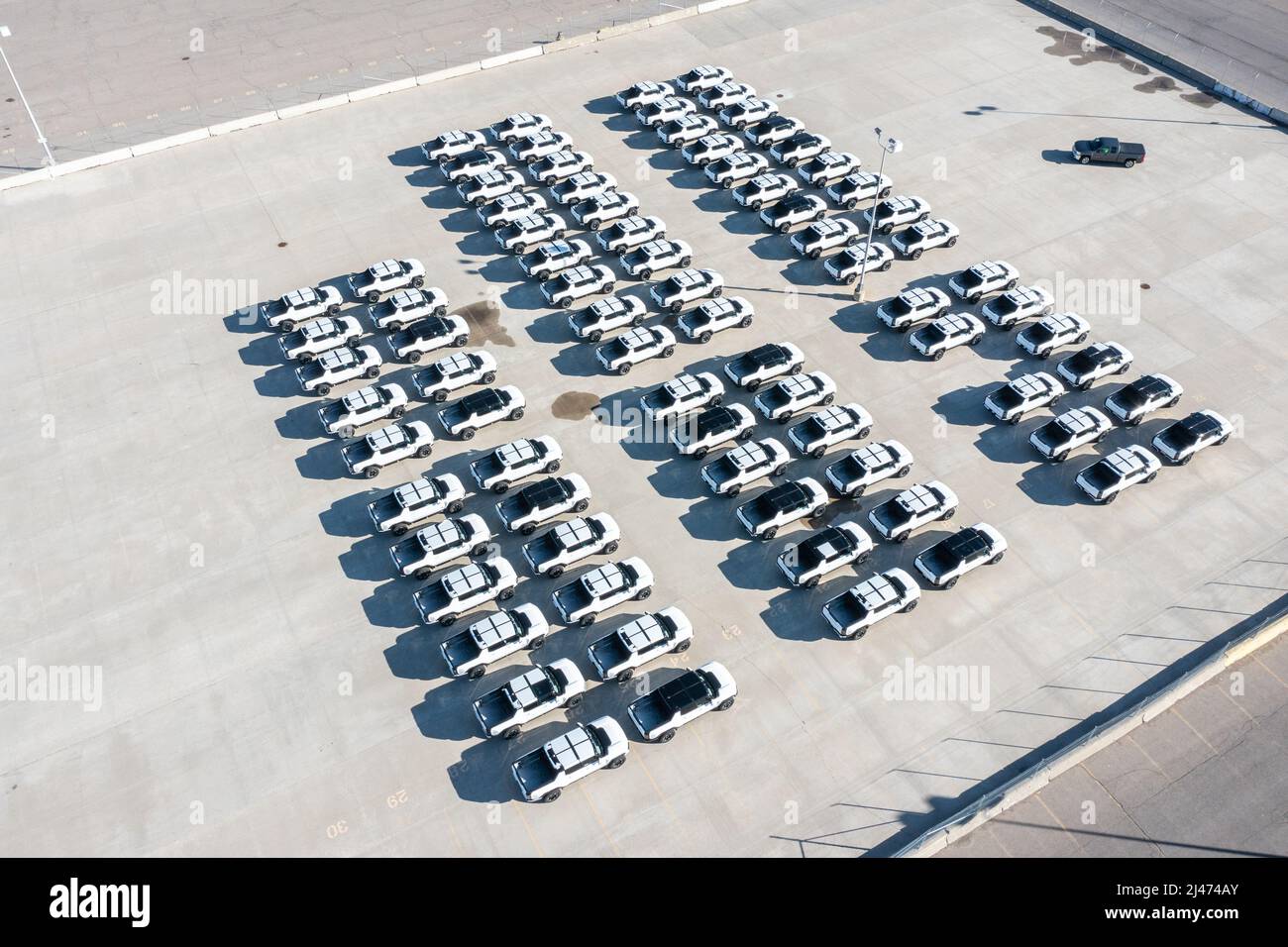 New GMC Hummer EV parked at GM Factory ZERO, Detroit-Hamtramck Assembly Center, Detroit, MI, USA, April 10, 2022 Stock Photo