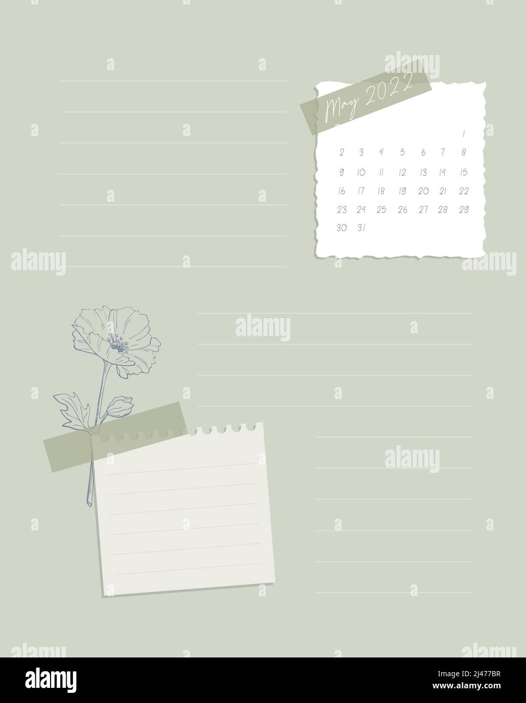 Reminders Template witch Calendar May 2022 To do list, scrapbooking, ideas,  notes, plans, vintage. Vector illustration Stock Vector Image & Art - Alamy