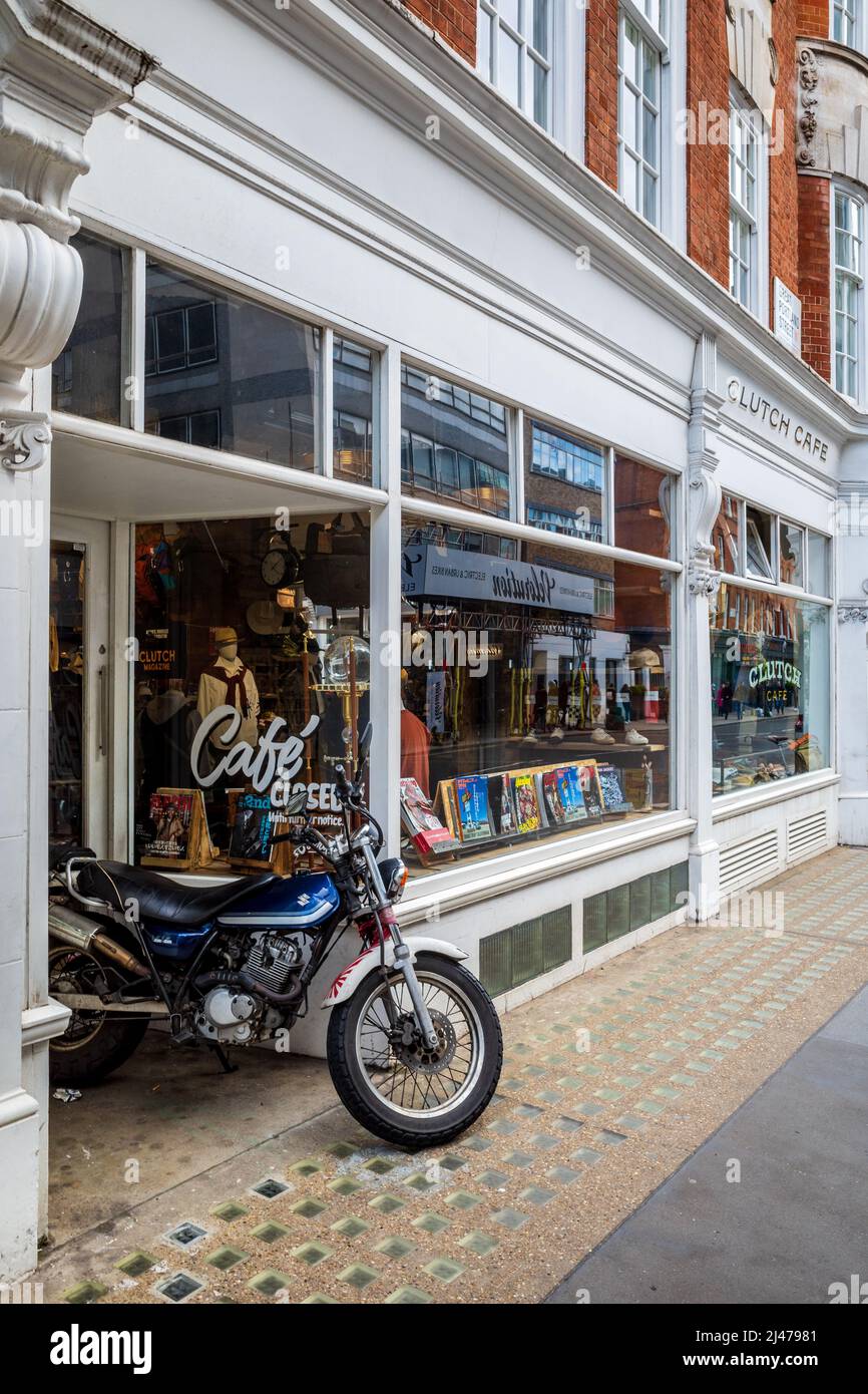 Clutch Cafe London - Clothing store selling Japanese brands & street style clothing - London flagship store located at 78-80 Great Portland St. Stock Photo