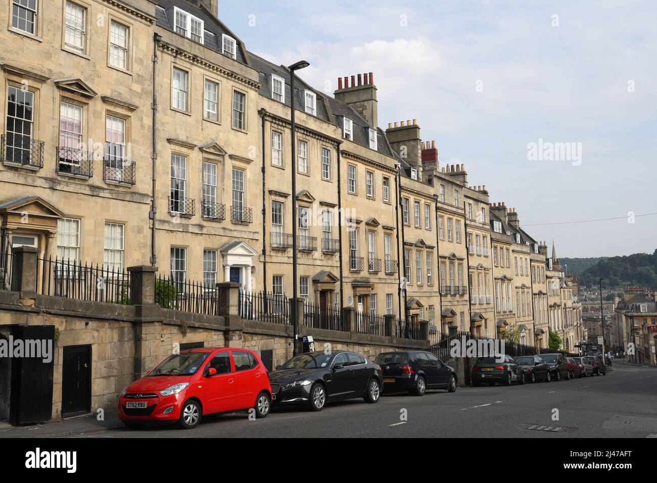 town houses properties on Lansdown Road in Bath England