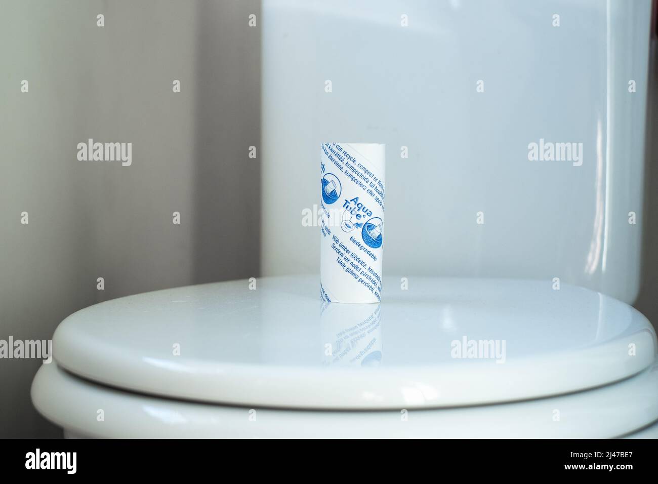 Aqua tube or Aquatube is toilet paper roll which can be flushed down