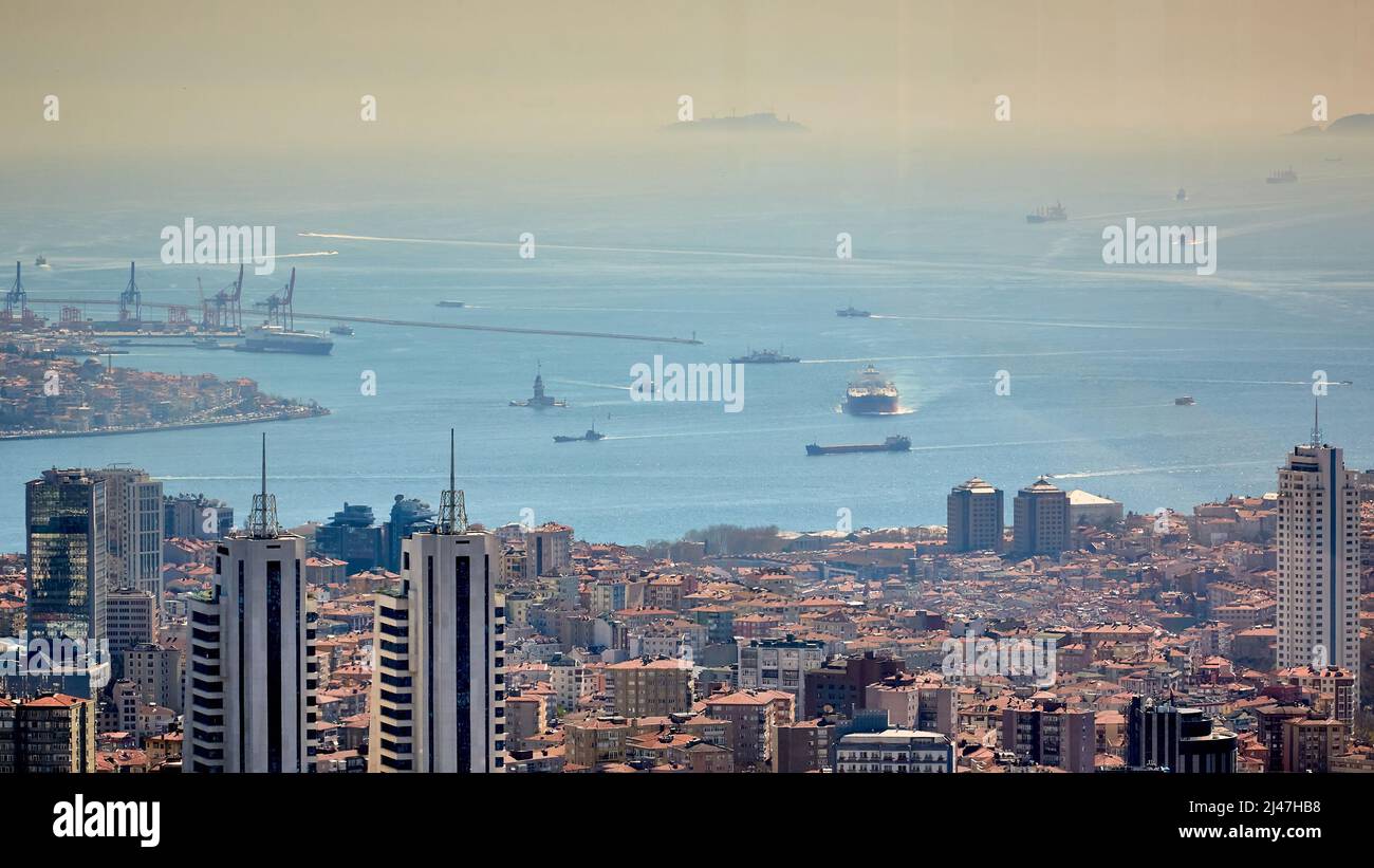 Aerial view of Istanbul and Bosphorus Stock Photo - Alamy
