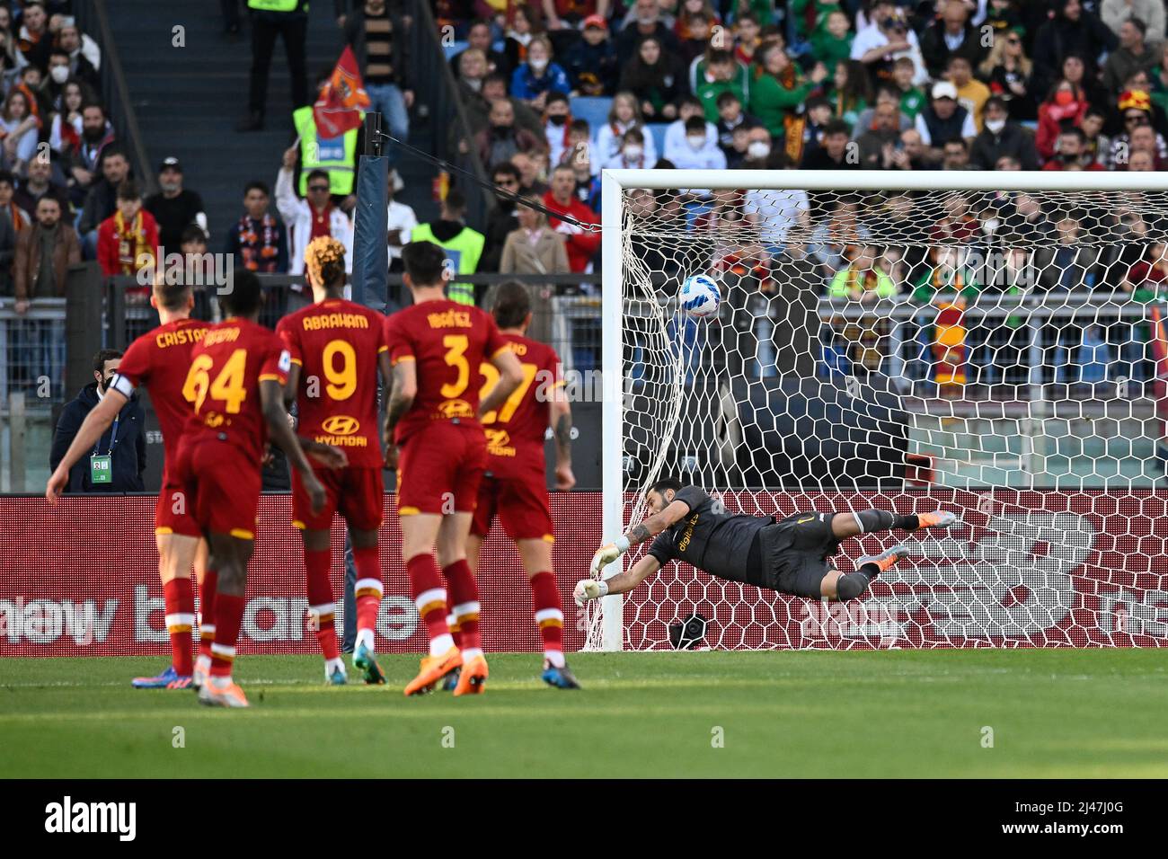 10th April 2022 : Stadio Olimpico, Rome, Italy; Serie A football, AS ...