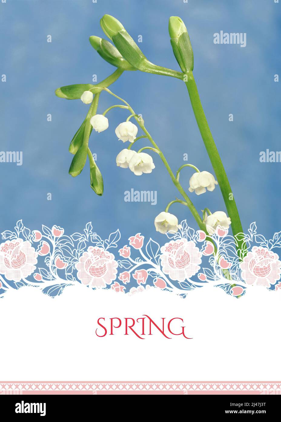 Spring themed postcard Stock Photo - Alamy