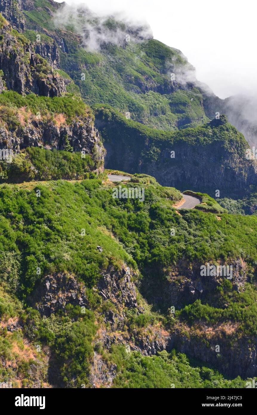 Boca da Encumeada mountain pass, Madeira Stock Photo