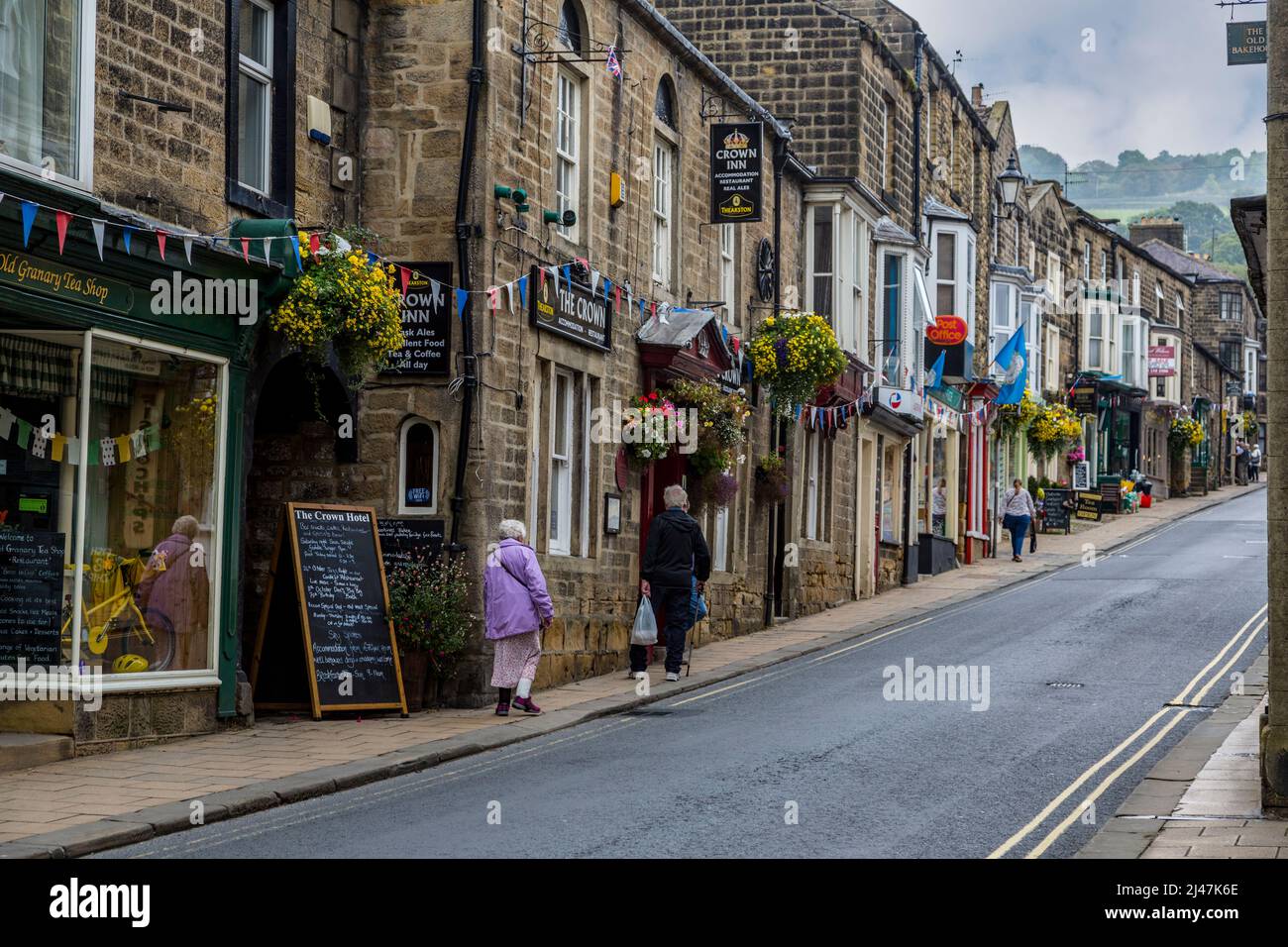 UK, England, Pateley Bridge Street Scene, Yorkshire. Stock Photo