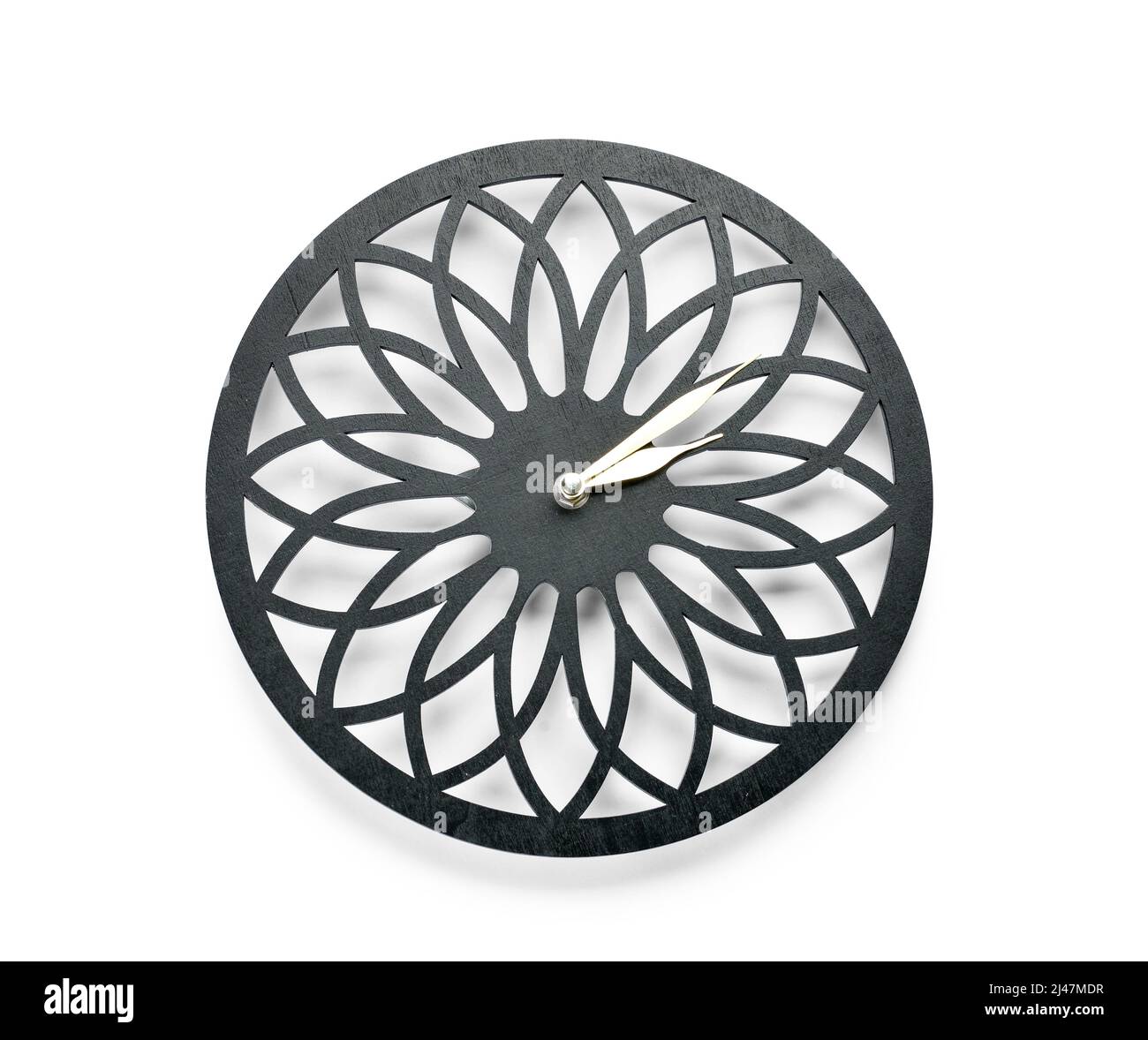 New modern clock on white background Stock Photo - Alamy