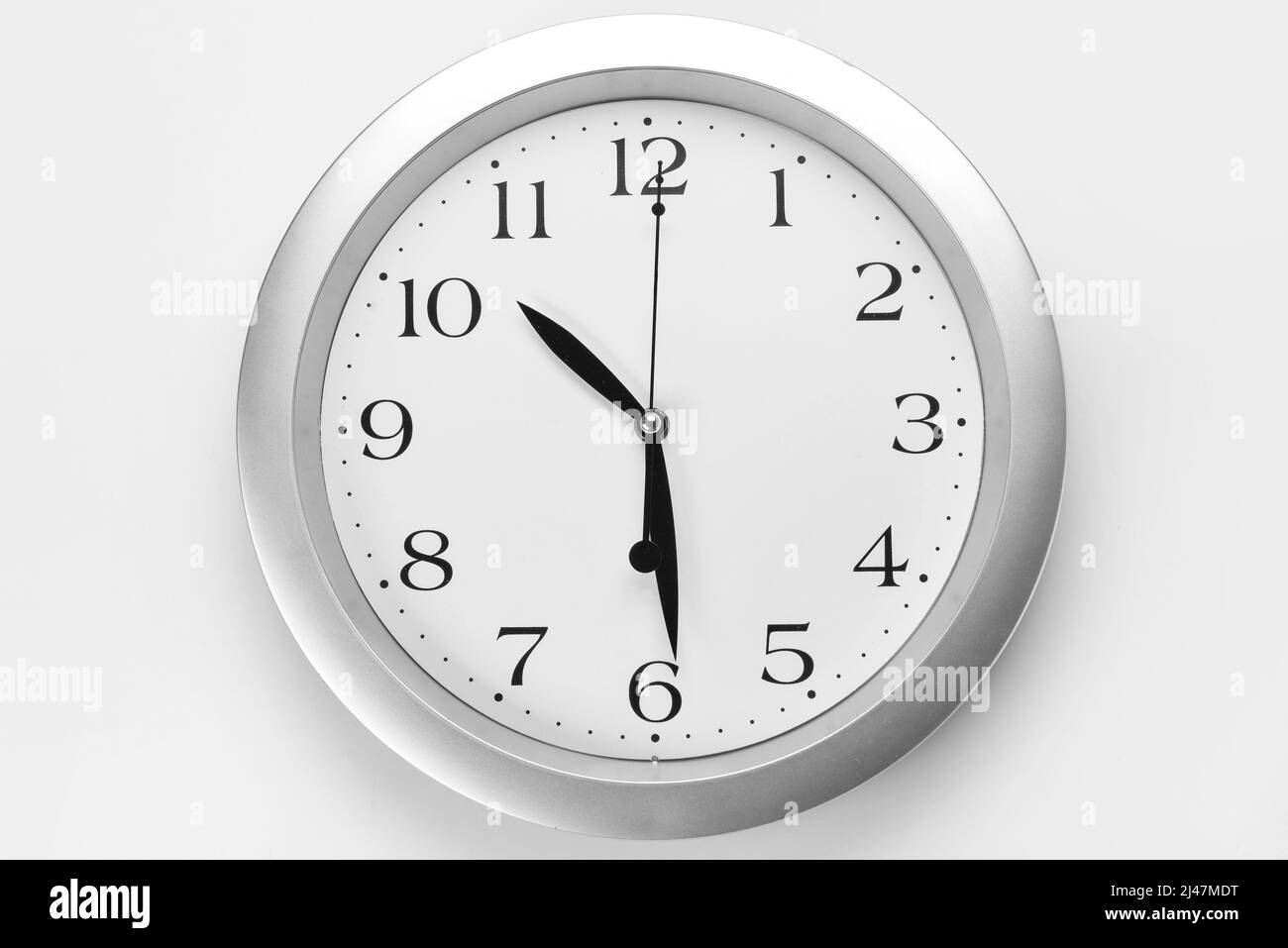 New modern clock on white background Stock Photo - Alamy