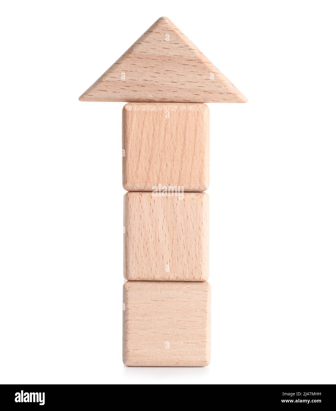 Wooden cubes on white background Stock Photo - Alamy