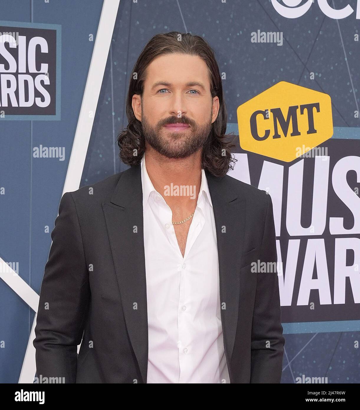 Nashville, USA. 11th Apr, 2022. Riley Green attends the 2022 CMT Music