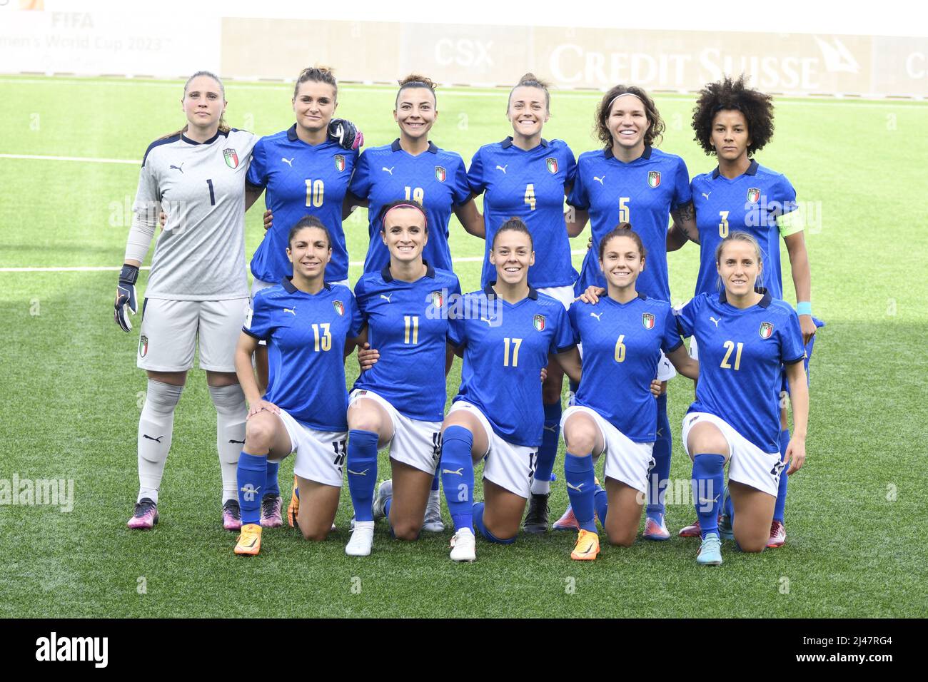 Team (Italy Women) during the FIFA "Womens World Cup 2023 qualifying round"  match between Switzerland Women