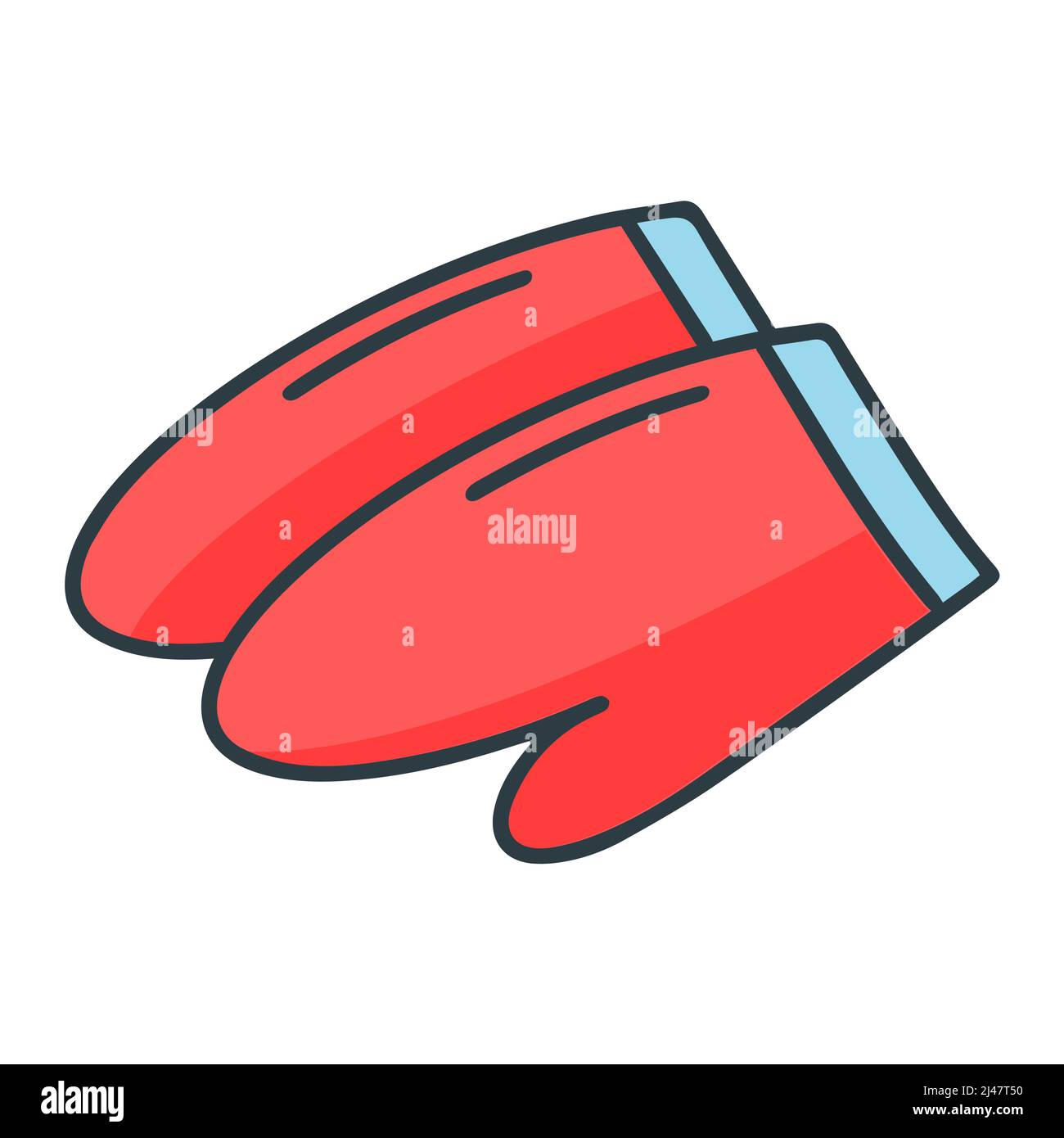 https://c8.alamy.com/comp/2J47T50/pair-mittens-doodle-style-vector-illustration-2J47T50.jpg