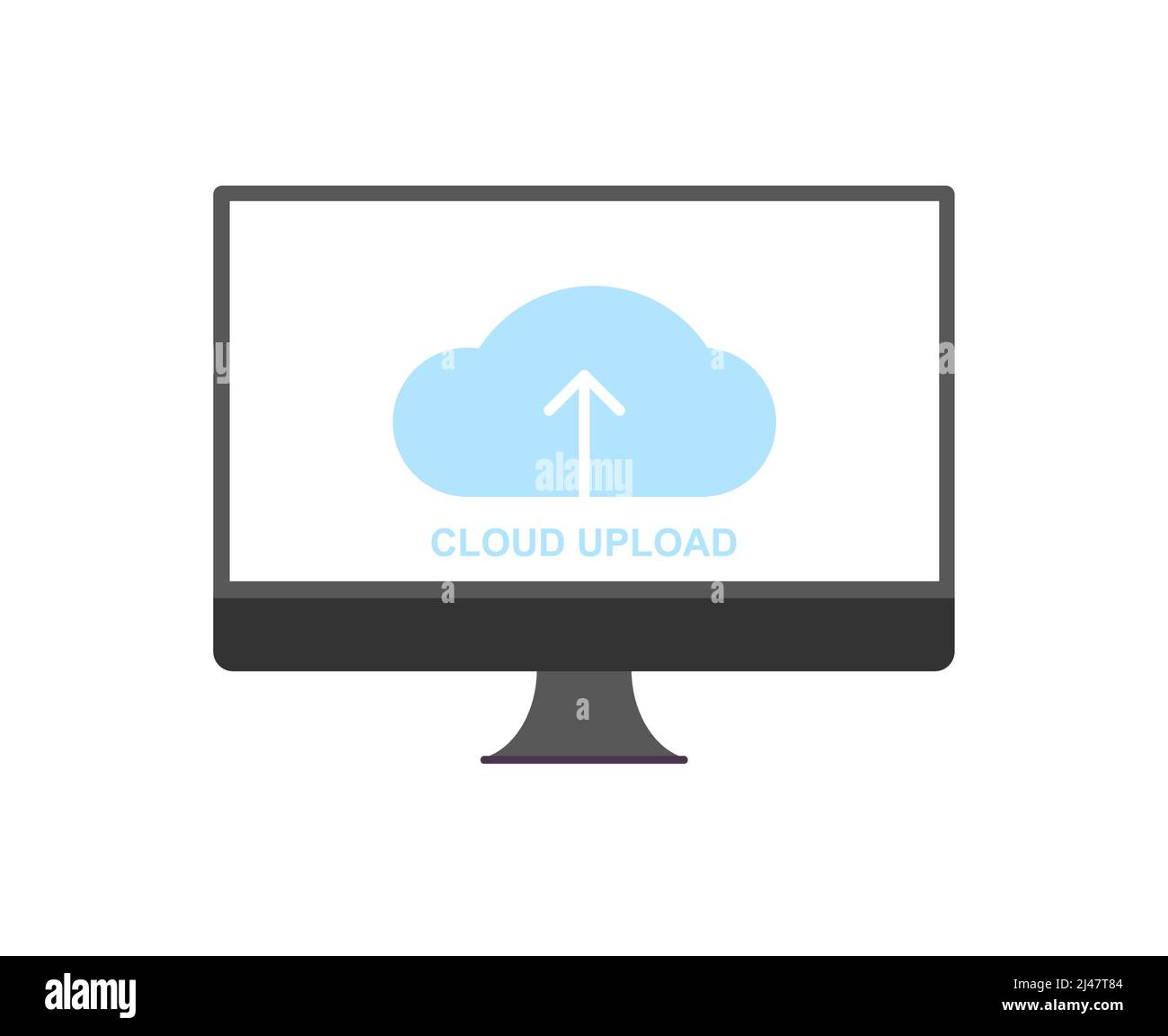Upload vector icon, cloud storage symbol. Vector illustration for web site Stock Vector