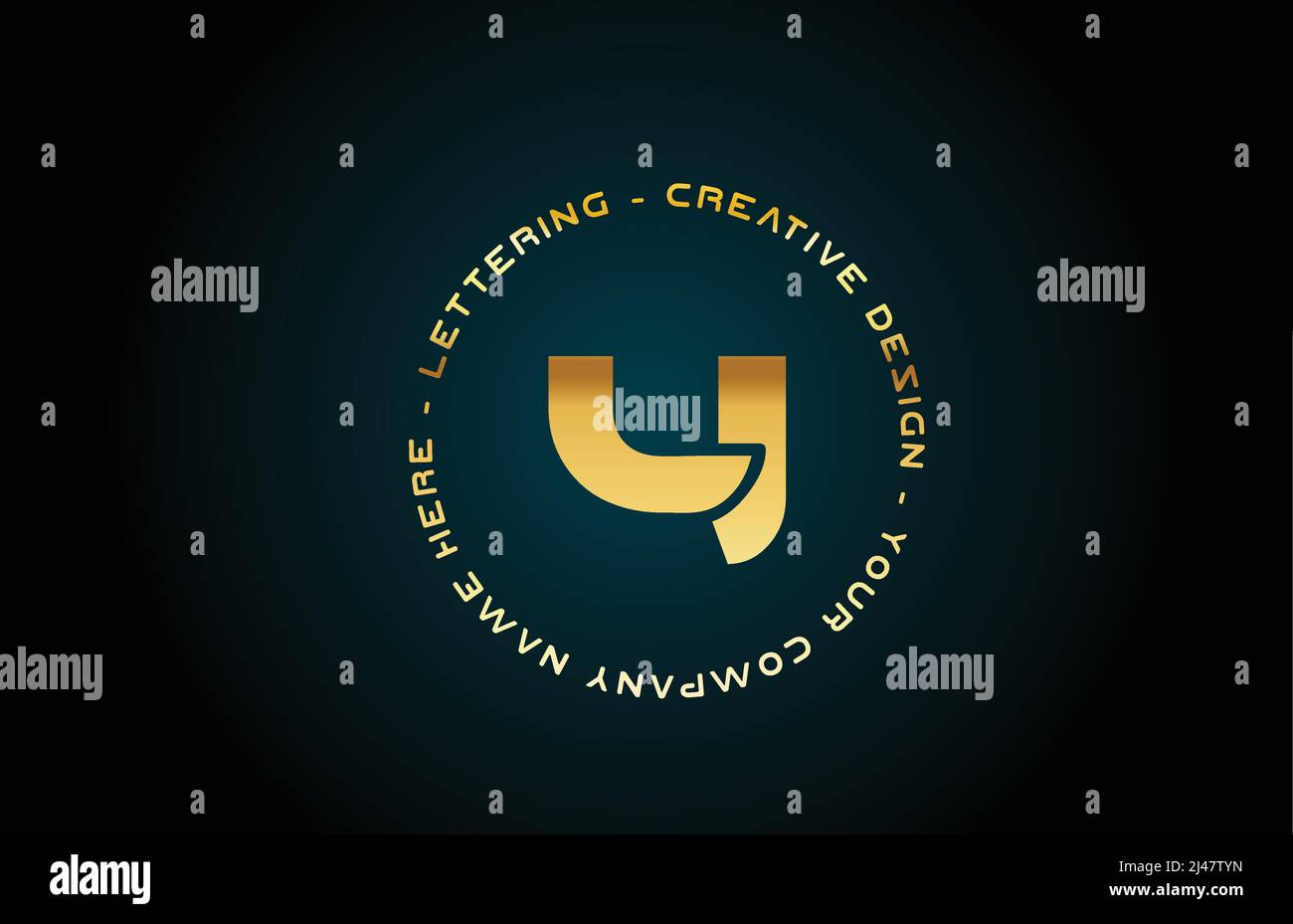 gold Y alphabet letter logo icon design with text. Golden creative ...