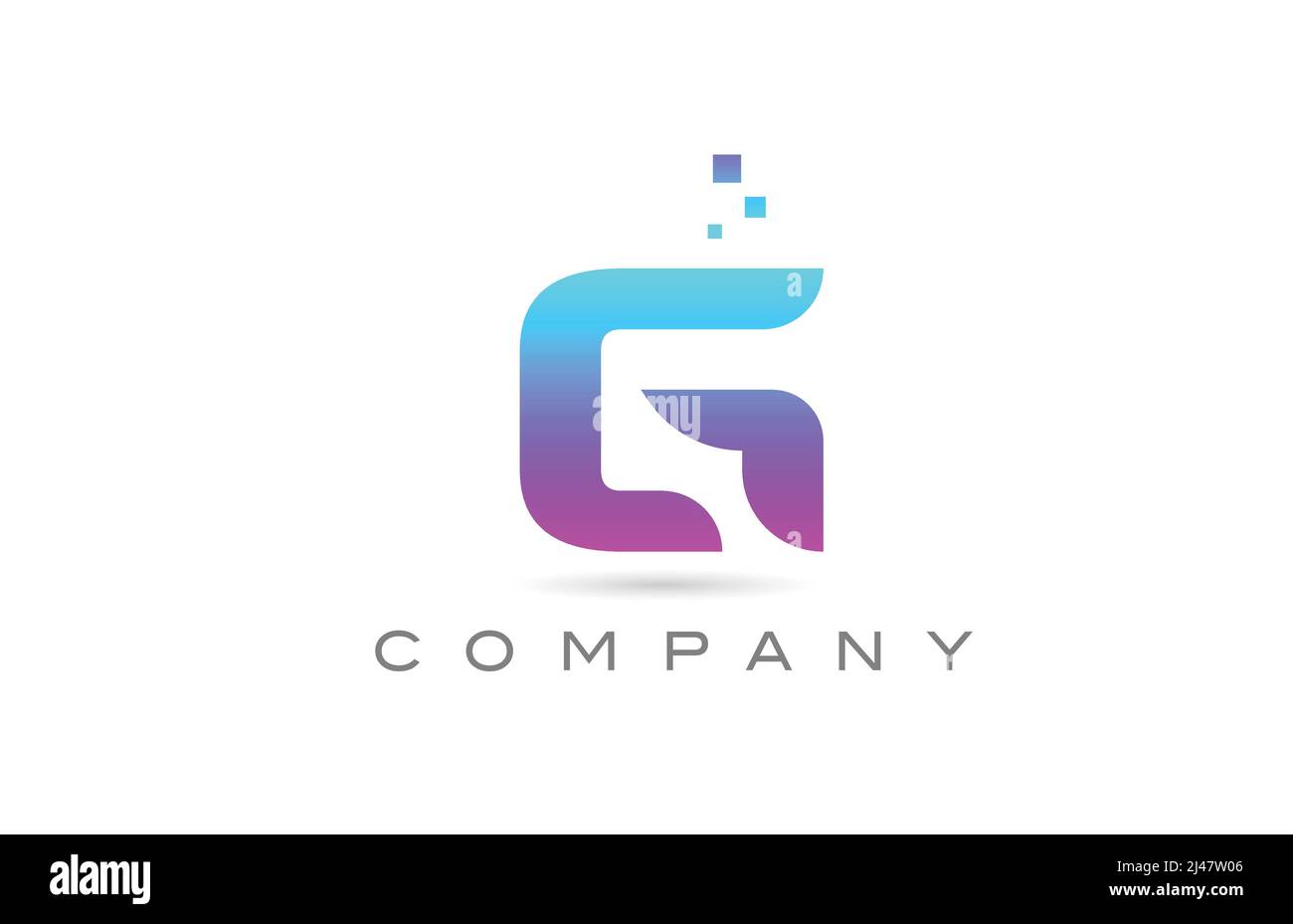 pink G alphabet letter logo icon design. Creative template for business ...