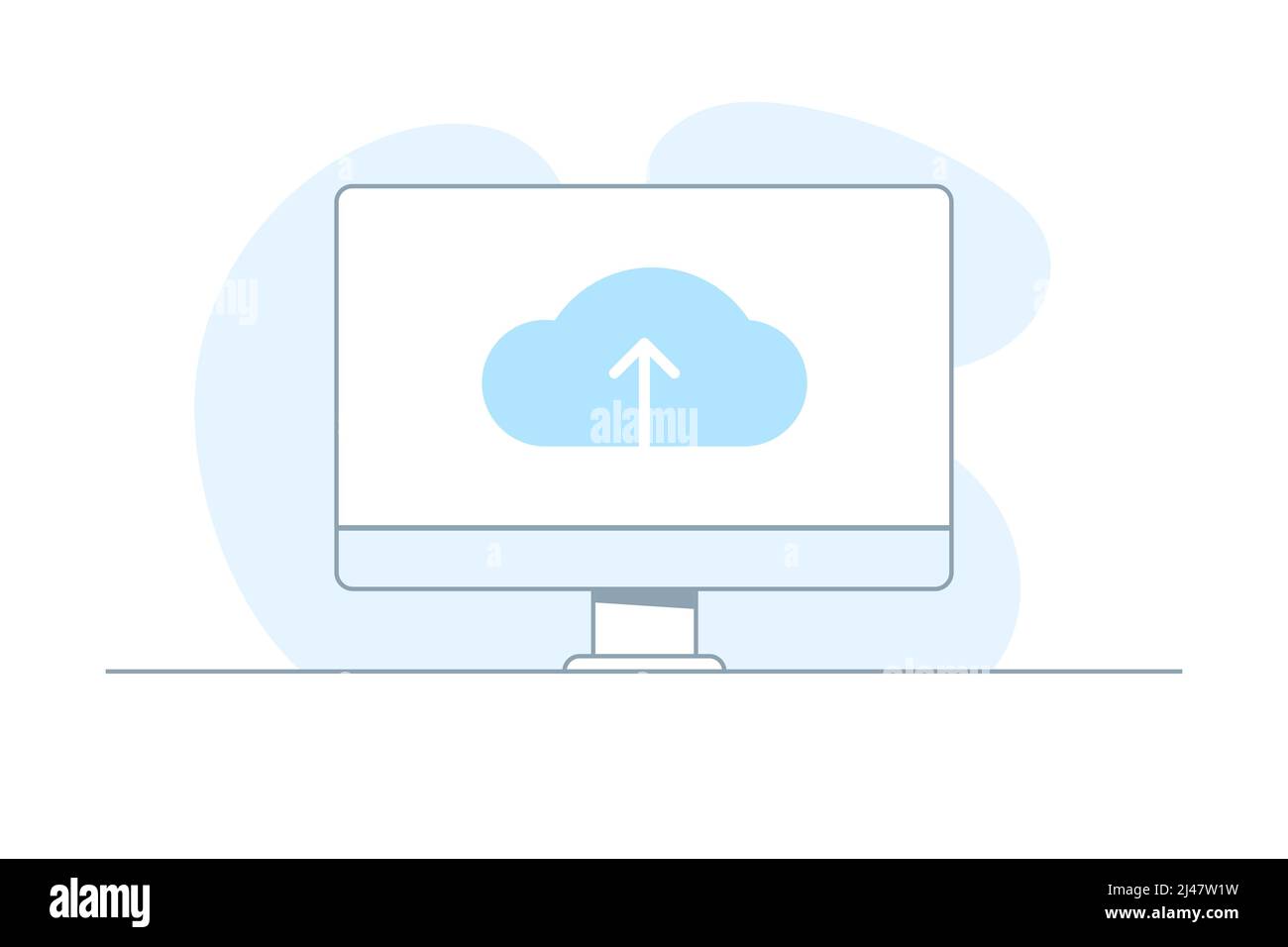 Upload vector icon, cloud storage symbol. Vector illustration for web site Stock Vector