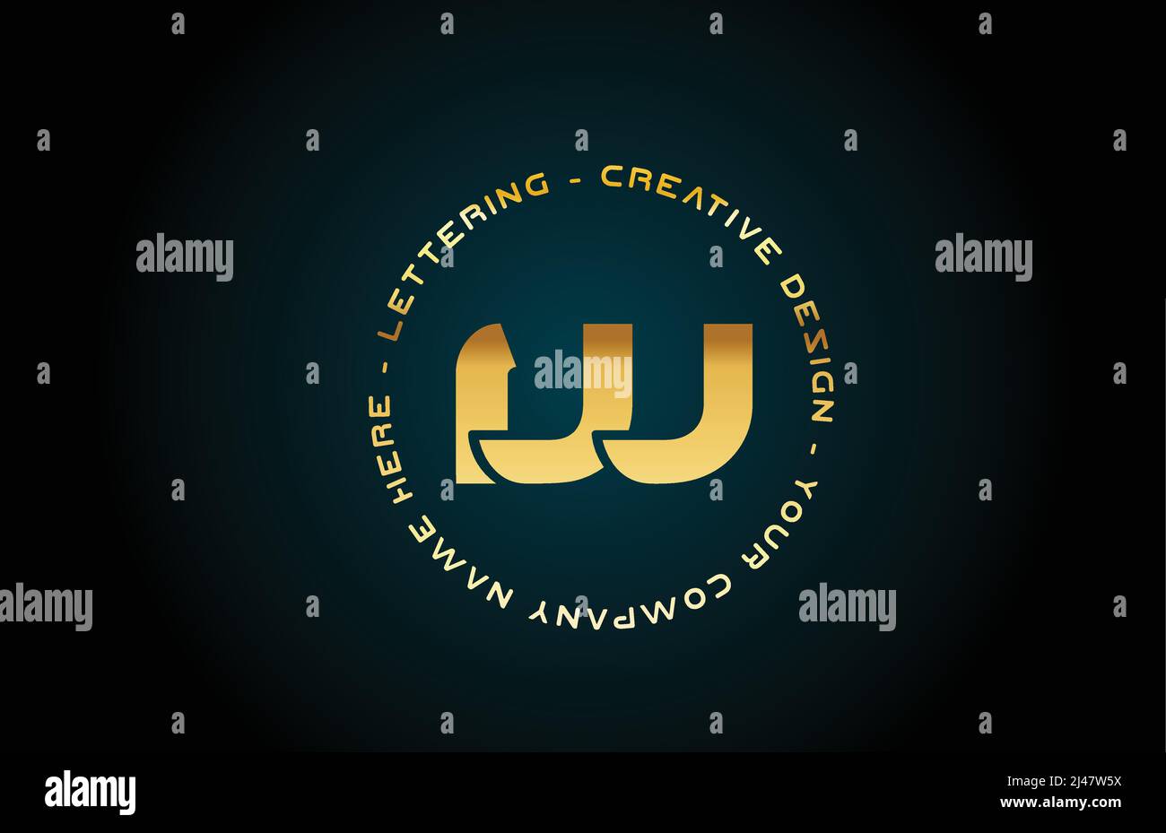 gold W alphabet letter logo icon design with text. Golden creative ...