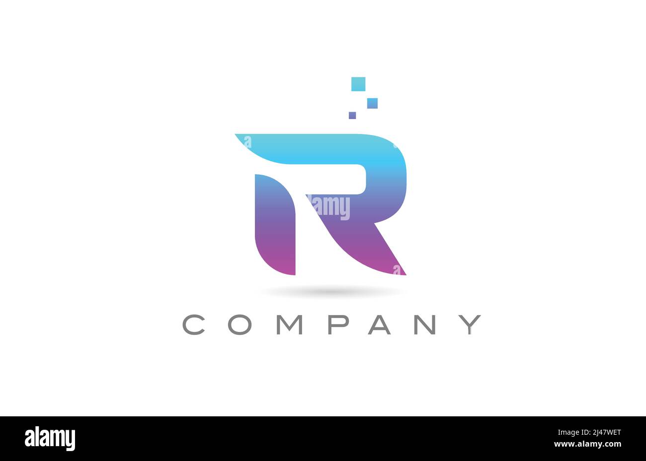pink R alphabet letter logo icon design. Creative template for business ...