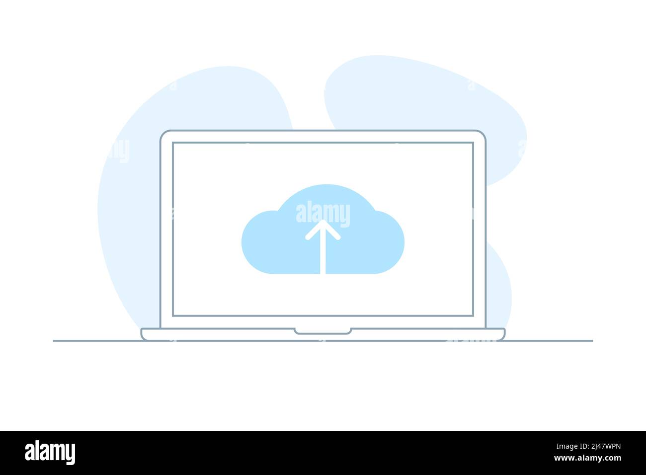 Upload vector icon, cloud storage symbol. Vector illustration for web site Stock Vector